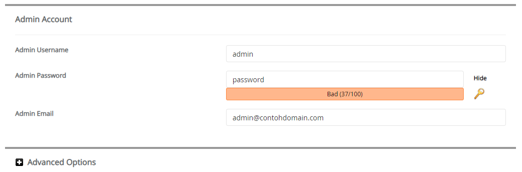Admin Account Concrete5