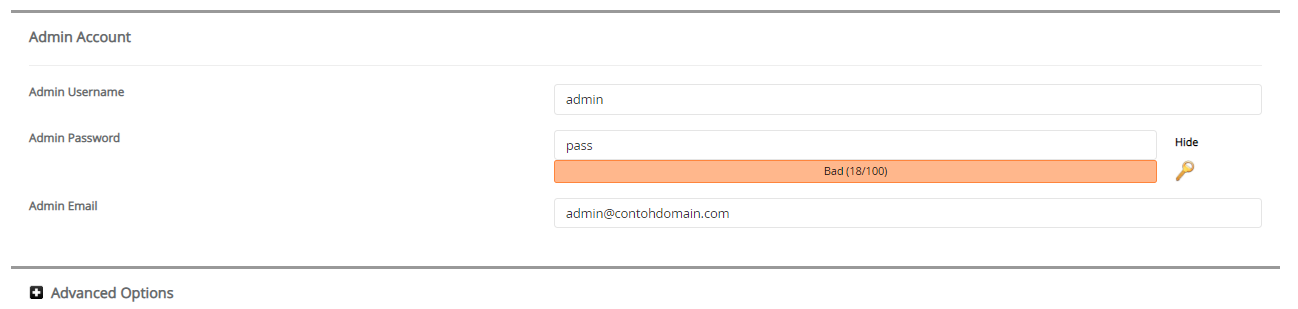 Admin Account Coppermine