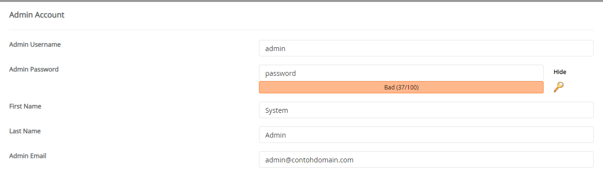 Admin Account Dotclear