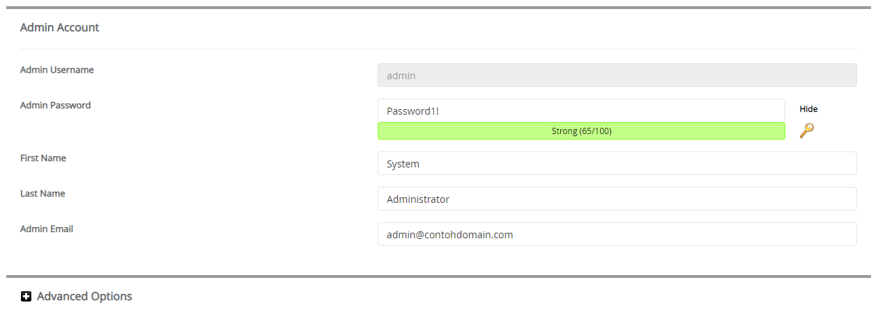 Admin Account Mahara