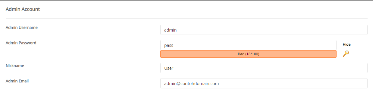 Admin Account PivotX