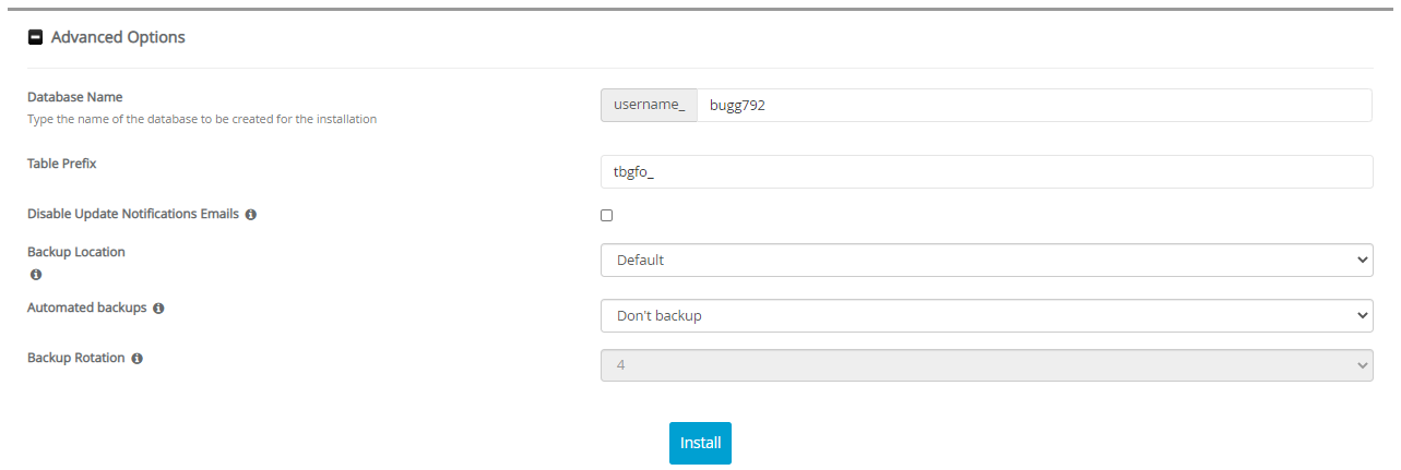 Advanced Options The Bug Genie