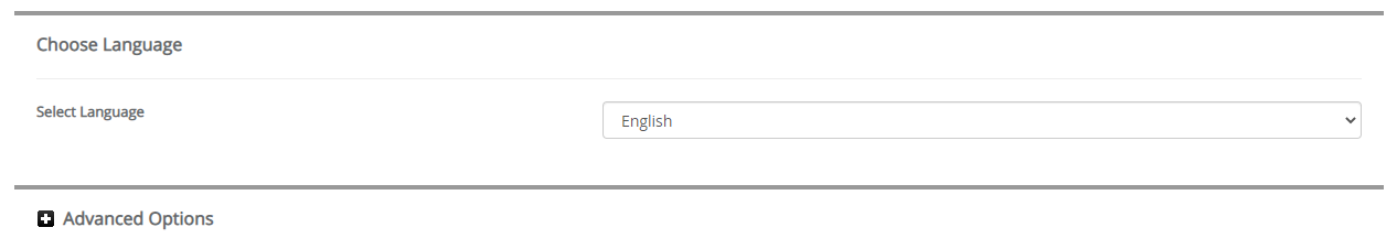 Choose Language Advanced Poll