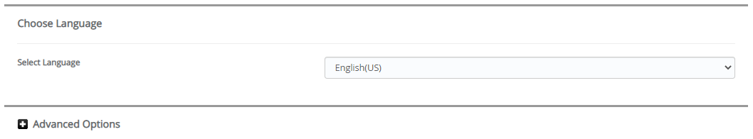 Choose Language Form Tools