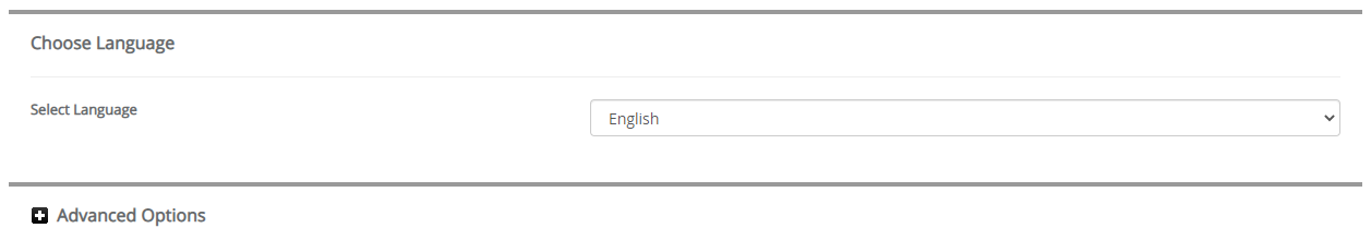 Choose Language Simple Invoices