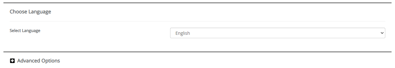 Choose Language Vtiger