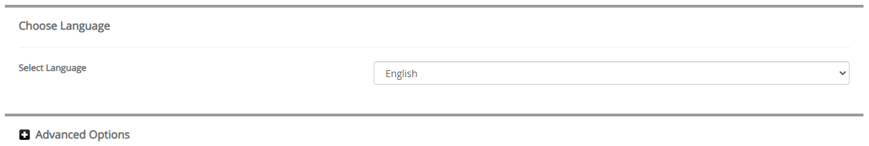 Choose Language phpwcms
