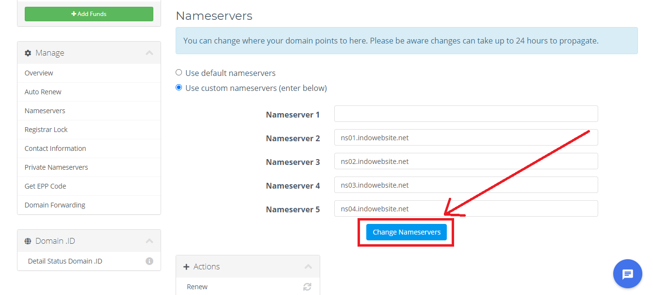 Name Server Indowebsite