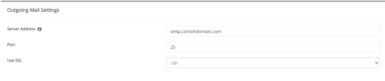 Outgoing Mail Settings WebMail Lite