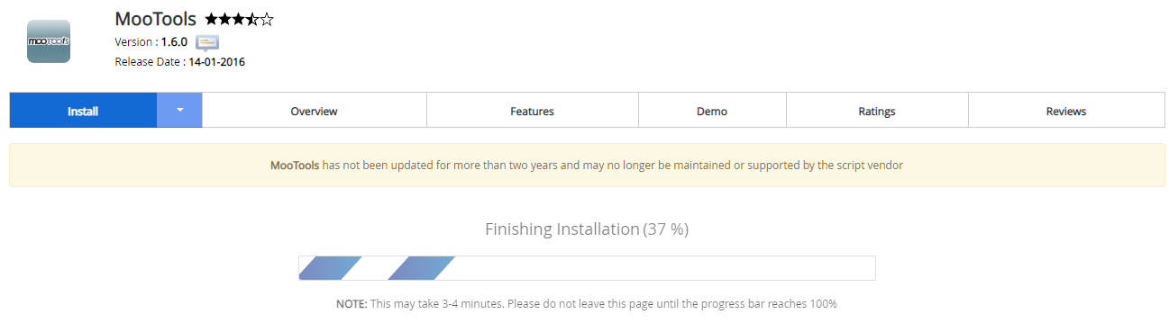 Proses Instalasi MooTools