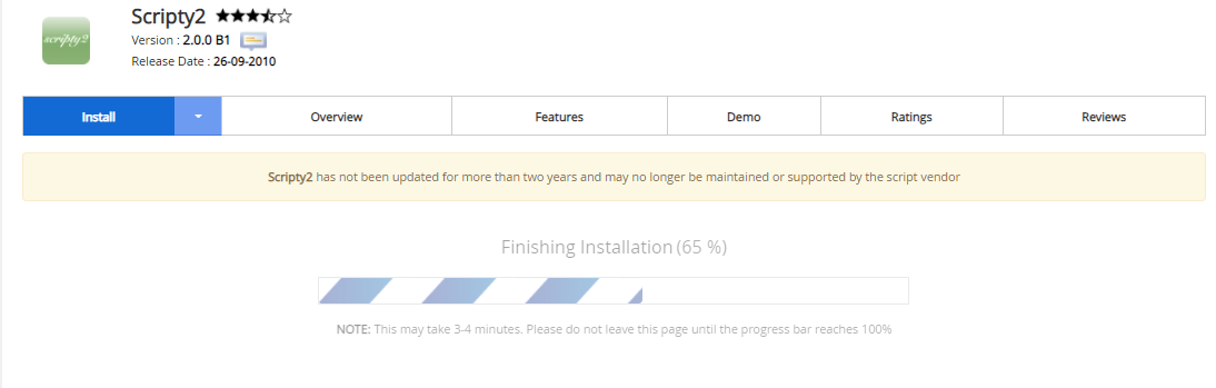 Proses Instalasi Scripty2