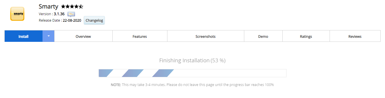 Proses Instalasi Smarty