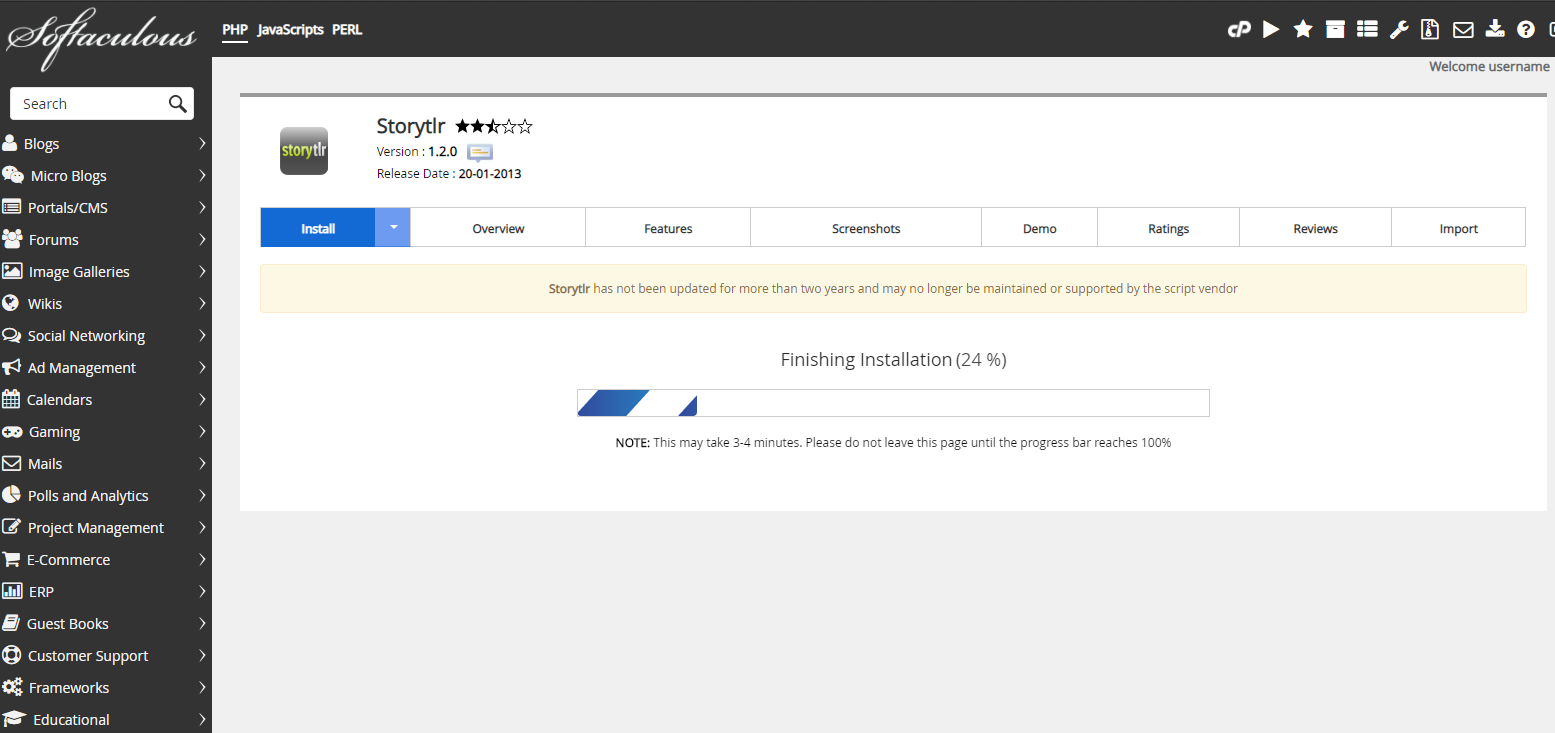 Proses Instalasi Storytlr