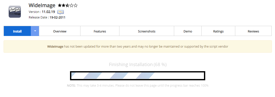 Proses Instalasi WideImage