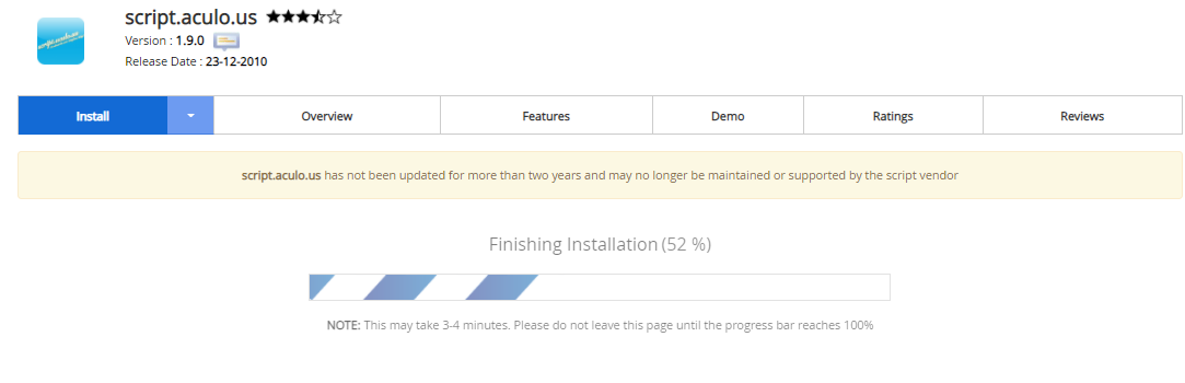 Proses Instalasi script.aculo.us