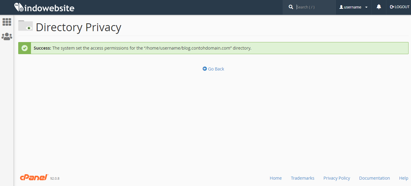 Proteksi Folder Berhasil