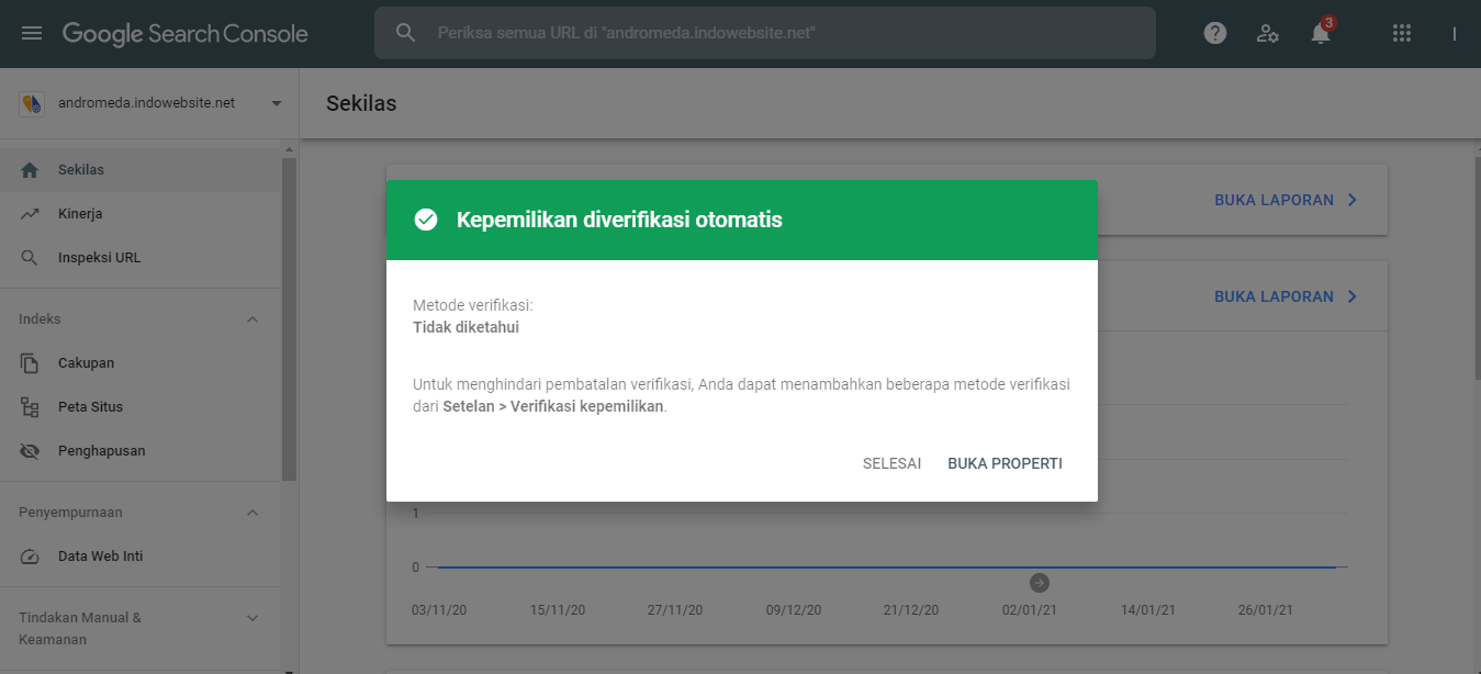 Situs Berhasil Ditambahkan