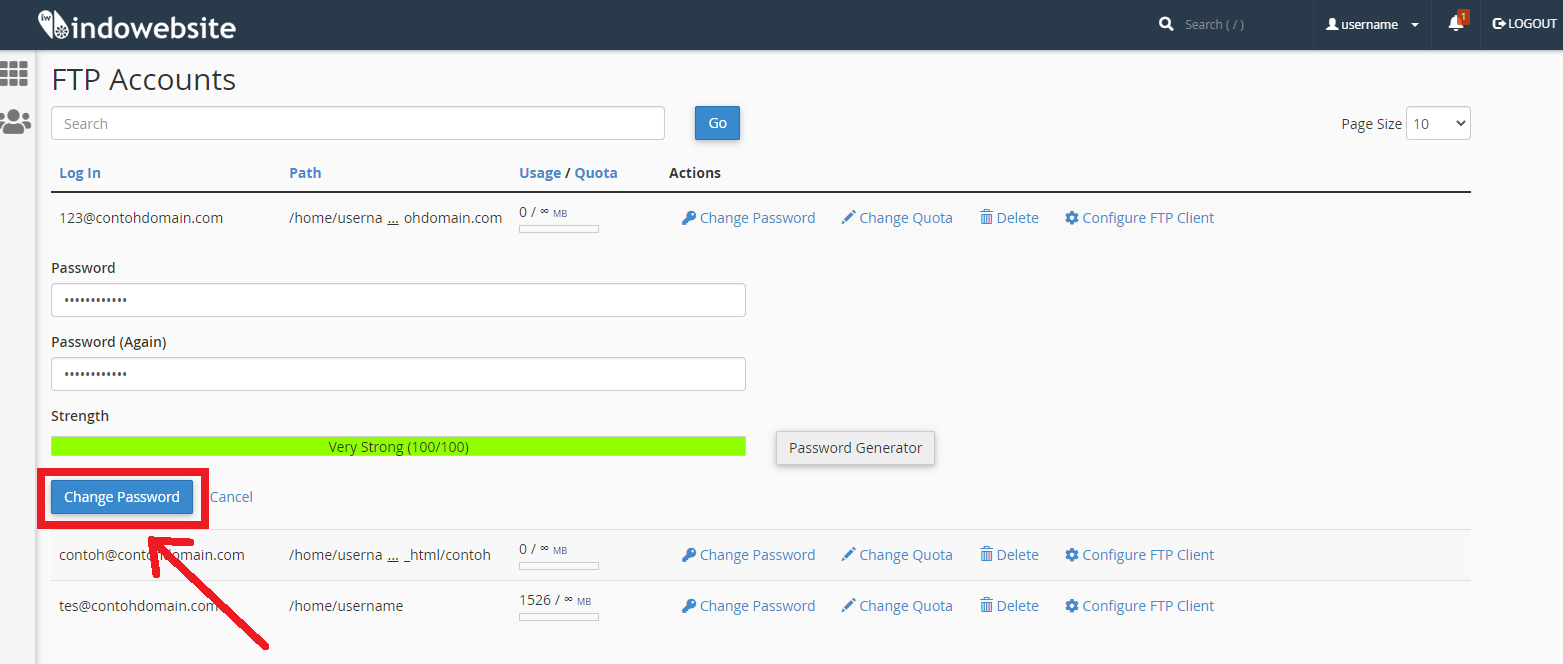 Ftp password