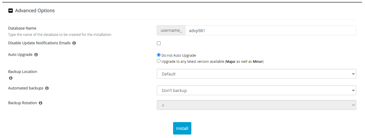 Advanced Options Advanced Poll