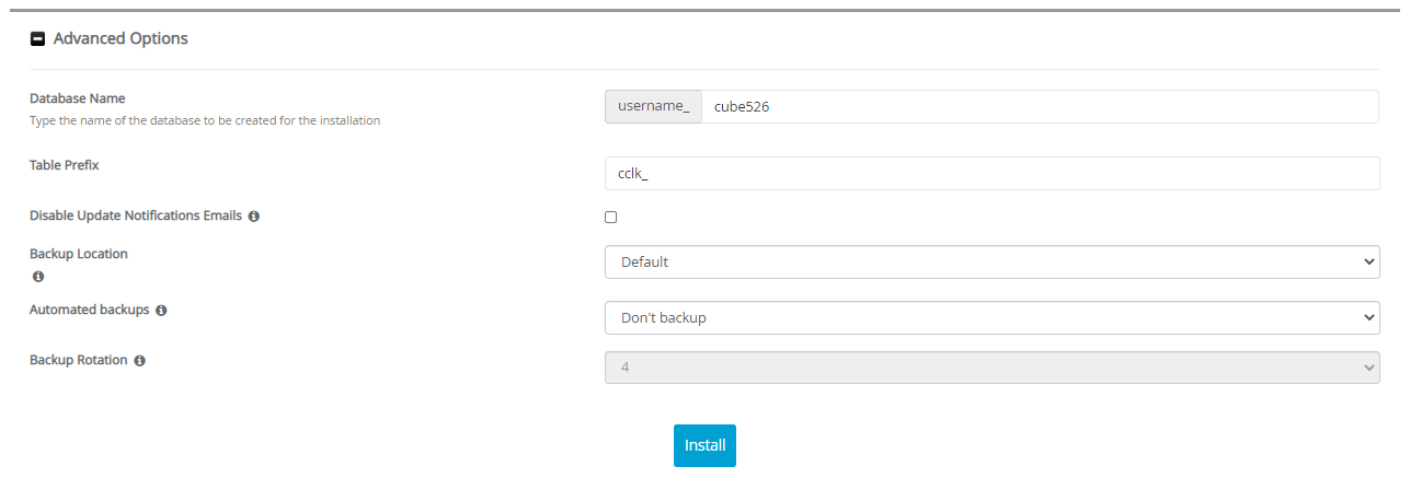 Advanced Options CubeCart