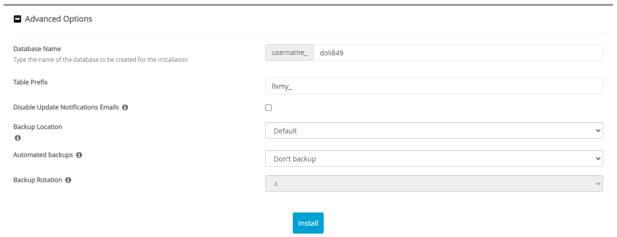 Advanced Options Dolibarr
