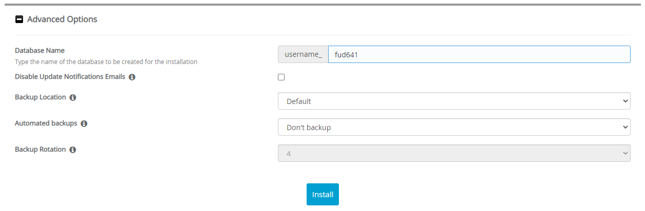 Advanced Options FUDforum