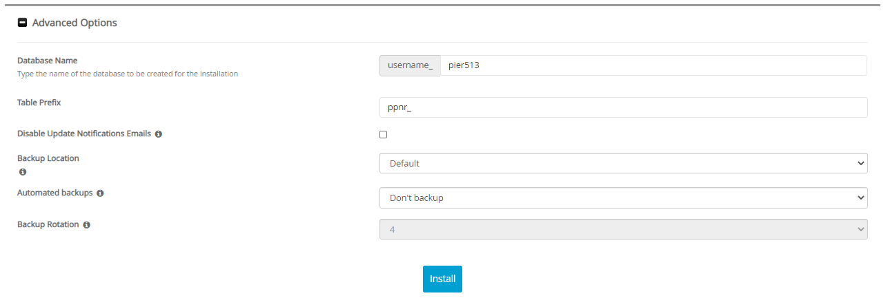 Advanced Options ProjectPier
