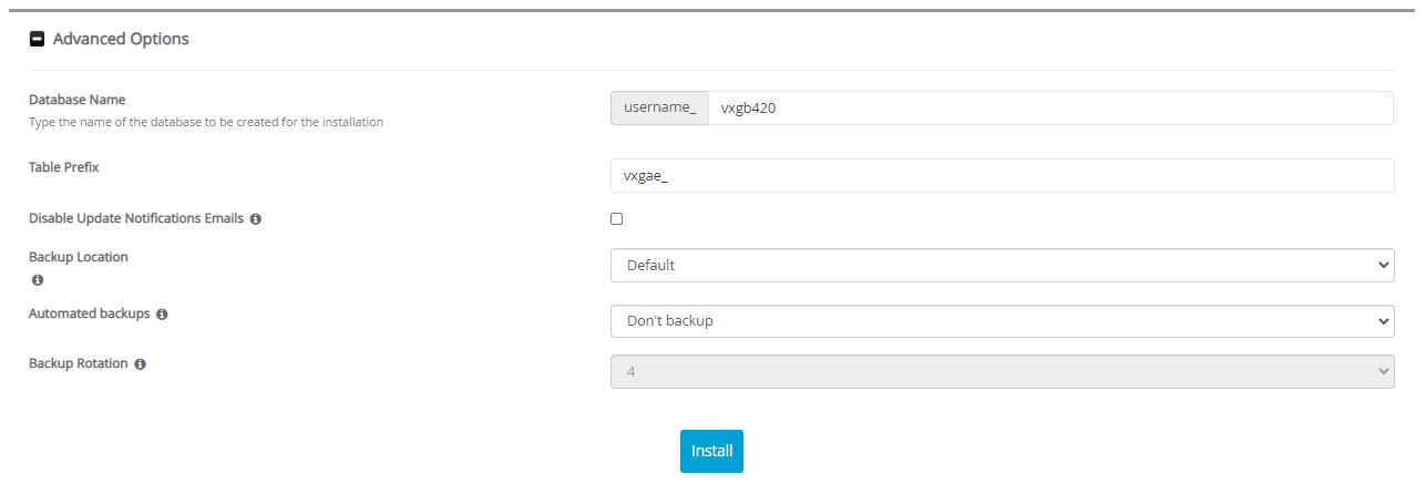 Advanced Options VX Guestbook