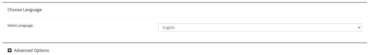 Choose Language EGroupware