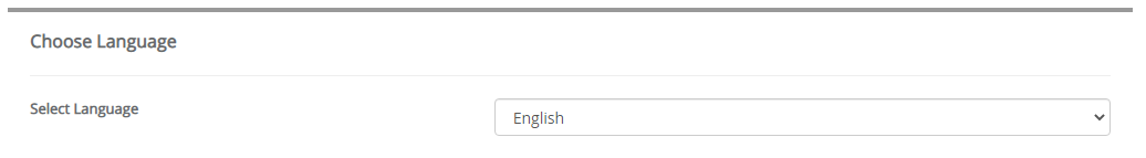 Choose Language Omeka