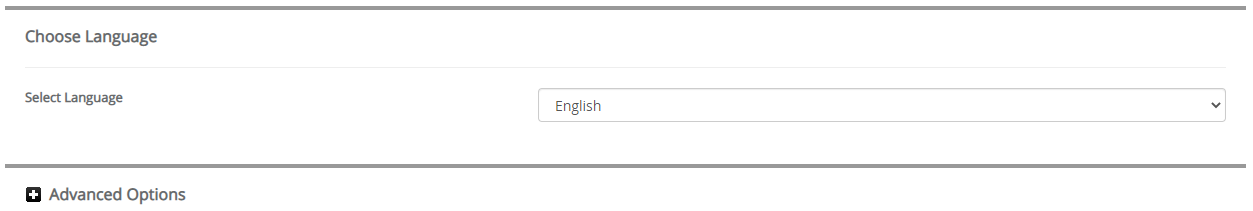 Choose Language OrangeHRM