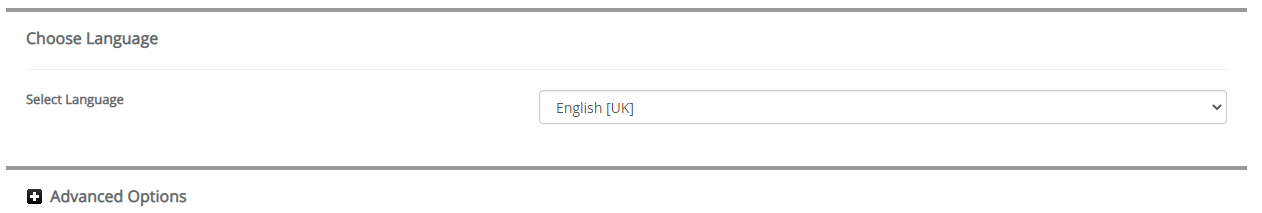 Choose Language Piwigo