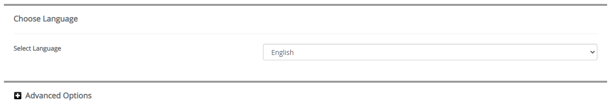 Choose Language phpCollab