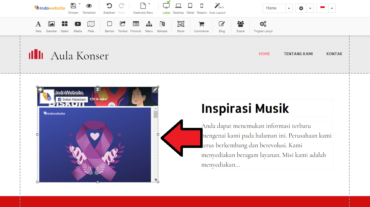 Fanspage Facebook Ditambahkan