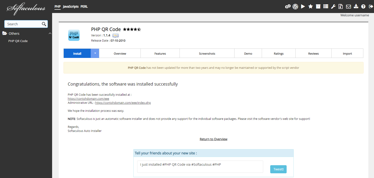 Instalasi PHP QR Code Selesai