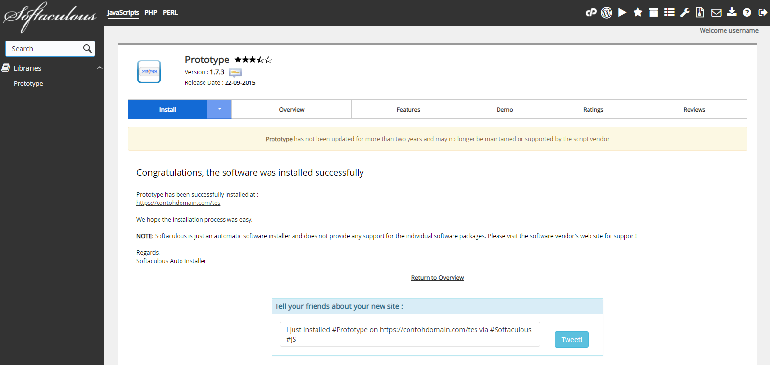 Instalasi Prototype Selesai