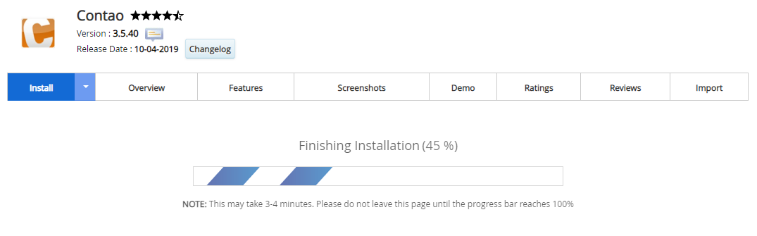 Proses Instalasi Contao