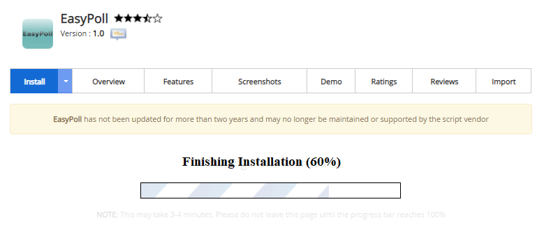 Proses Instalasi EasyPoll