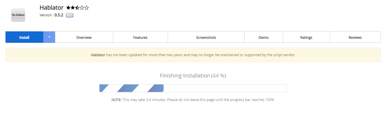 Proses Instalasi Hablator