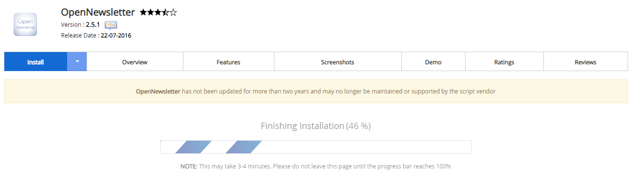 Proses Instalasi OpenNewsletter