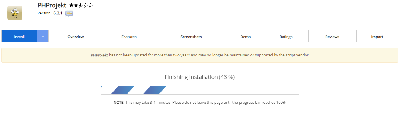 Proses Instalasi PHProjekt