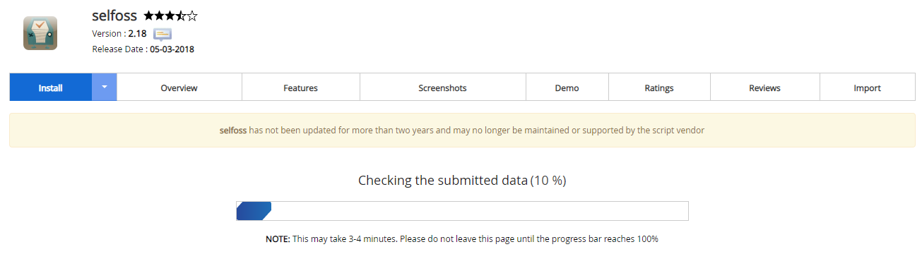 Proses Instalasi Selfoss