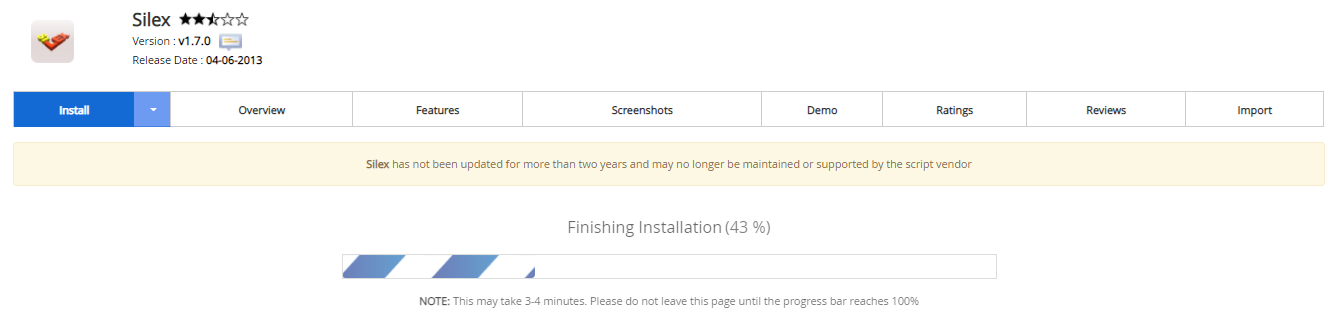 Proses Instalasi Silex