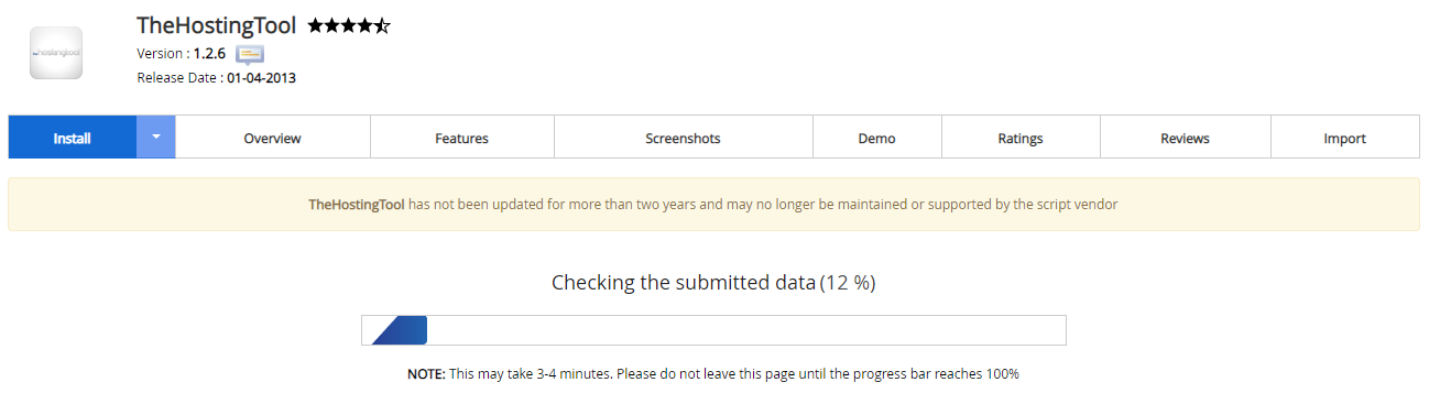 Proses Instalasi TheHostingTool