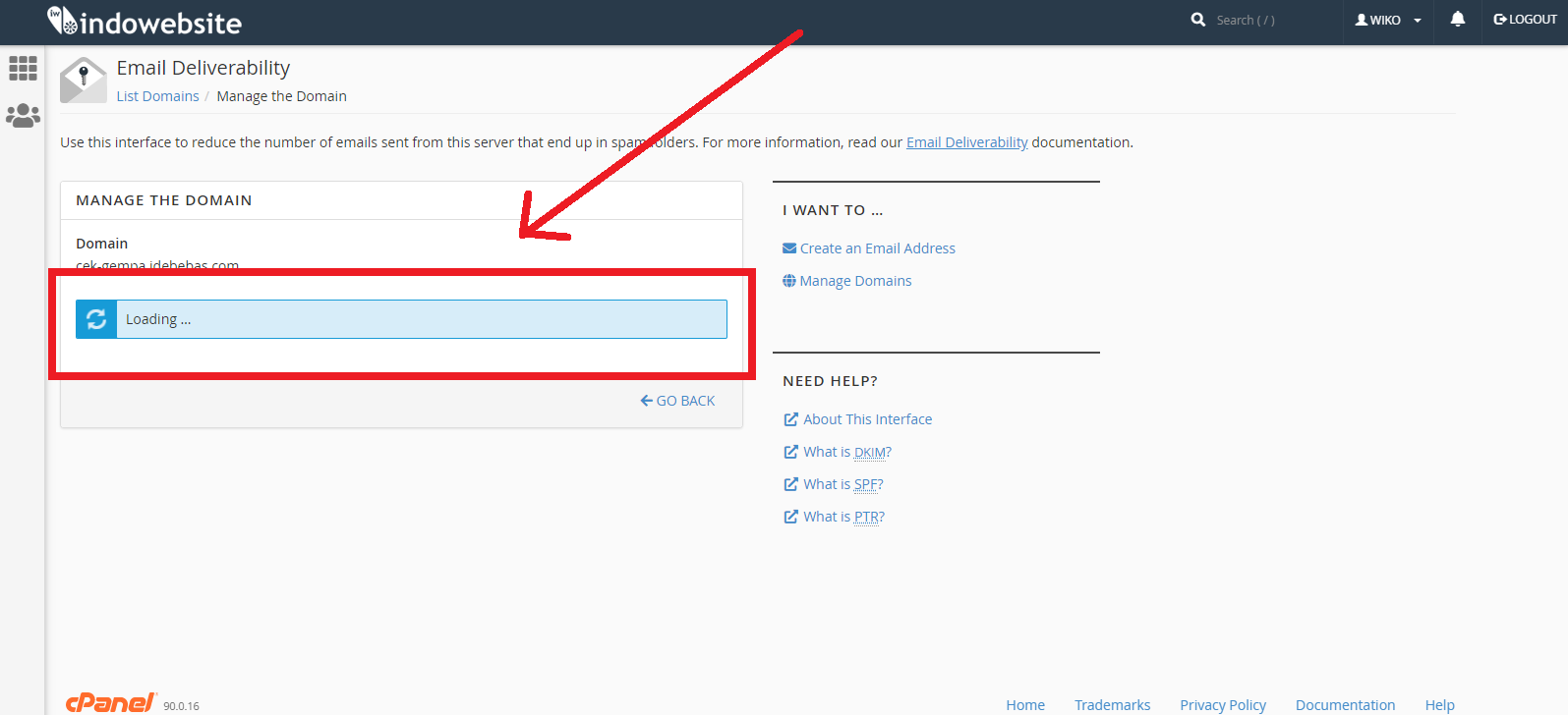 Proses aktifasi DKIM dan SPF