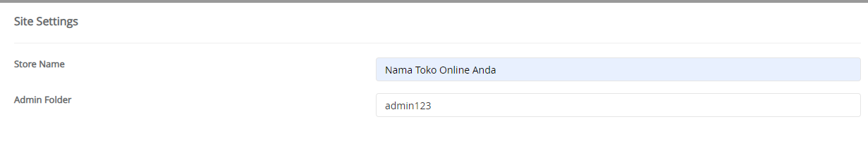 Site Settings Prestashop