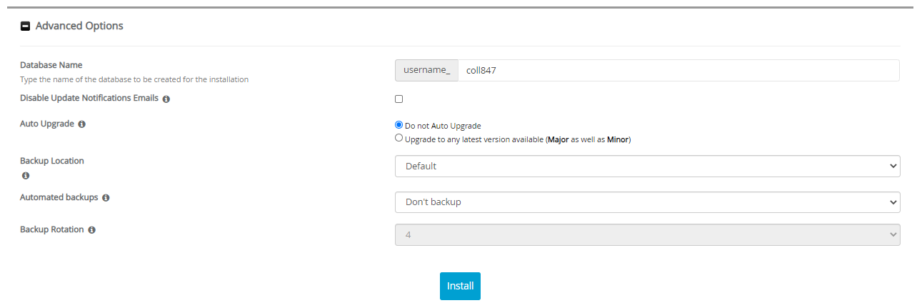 Advanced Options Collabtive