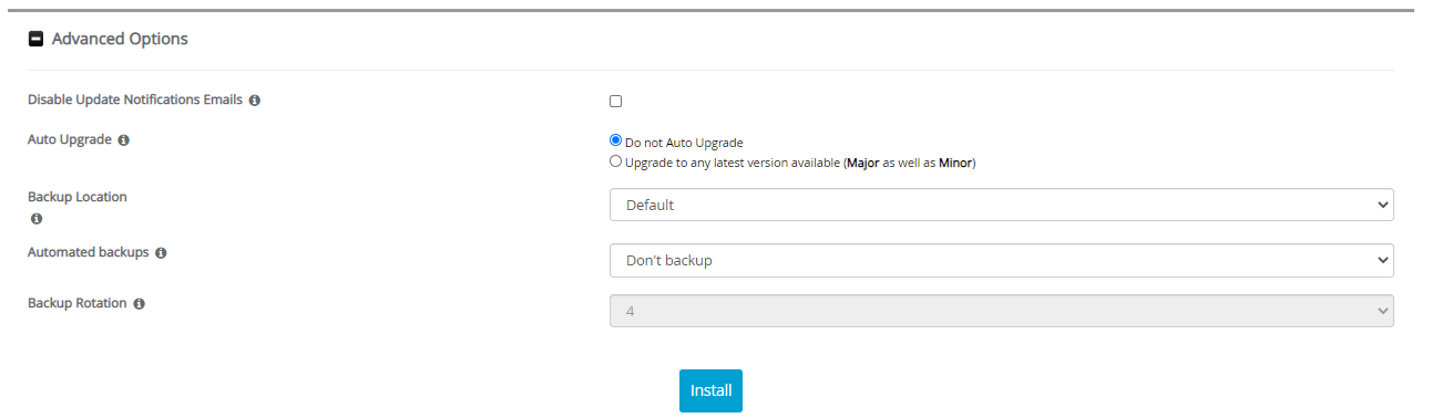 Advanced Options DokuWiki