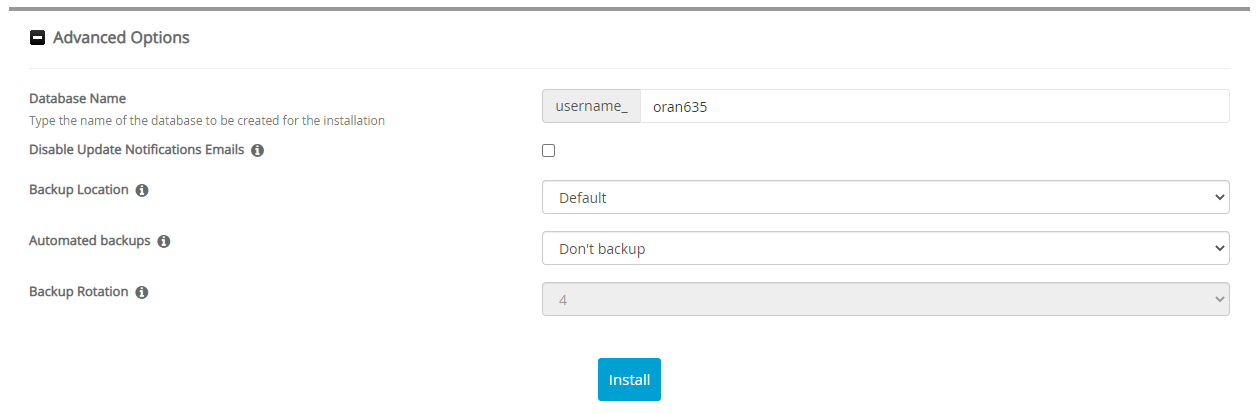 Advanced Options OrangeHRM