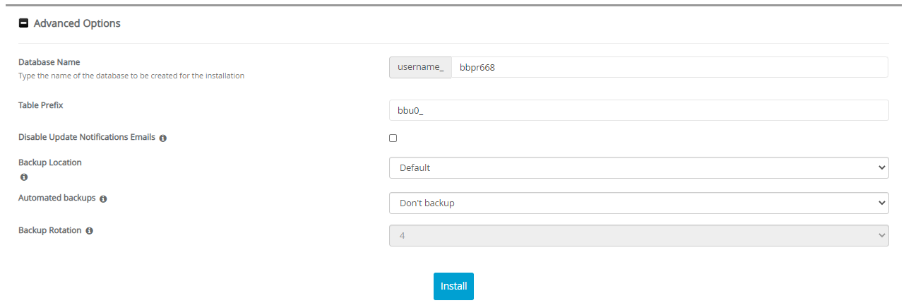 Advanced Options bbPress